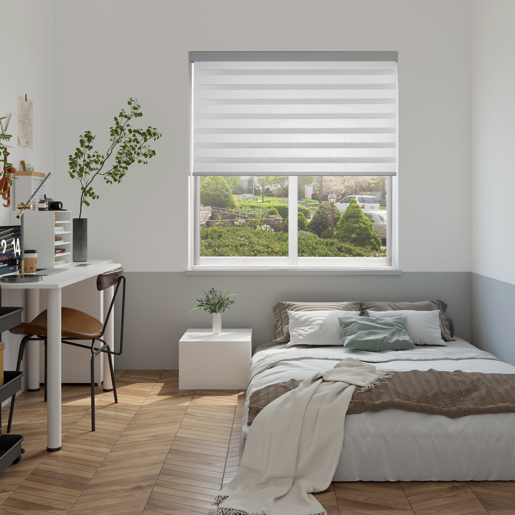 Room Darkening Privacy Protection Zebra Shades