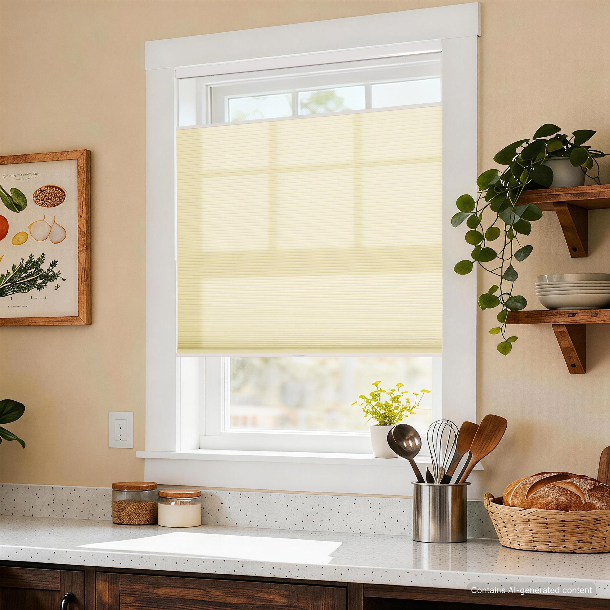 No Drill Waterproof Honeysilk™ Top Down Bottom Up Shades