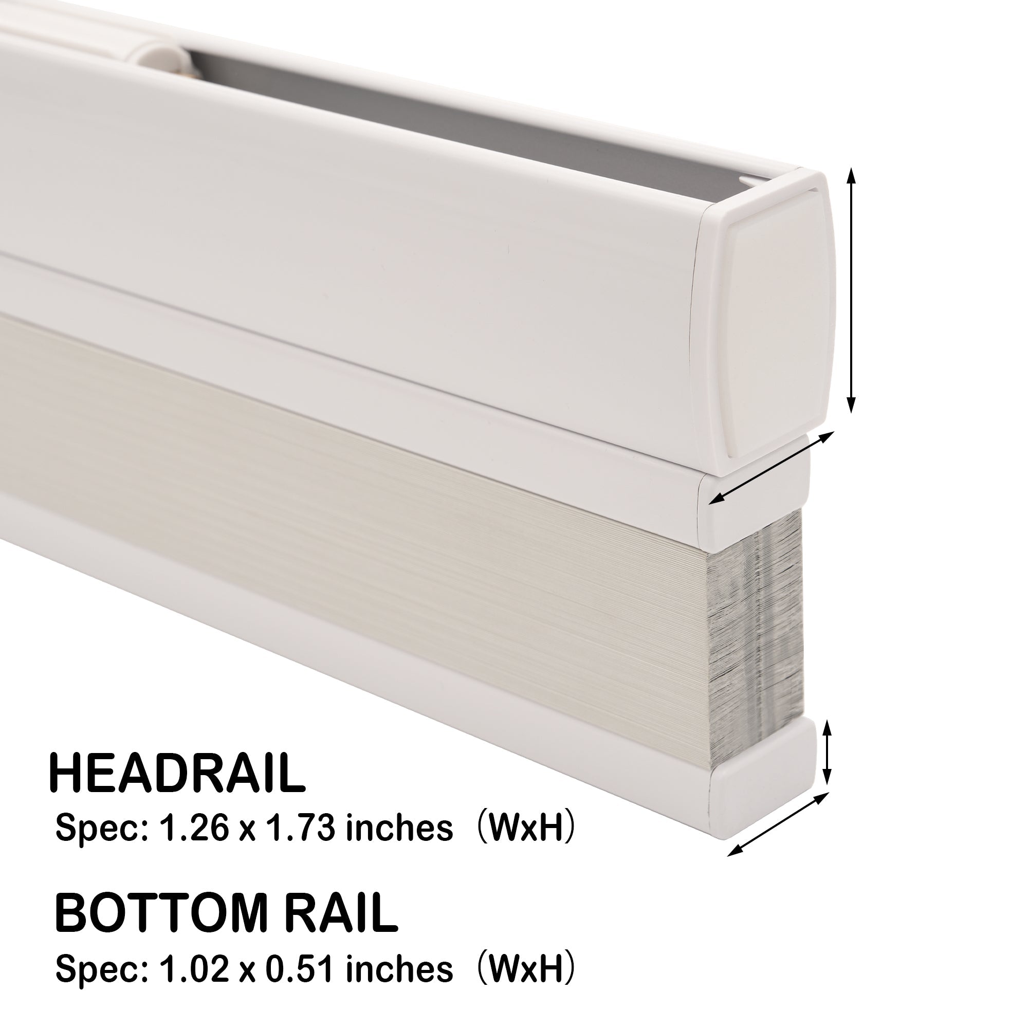 No Drill Waterproof Honeysilk™ Top Down Bottom Up Shades