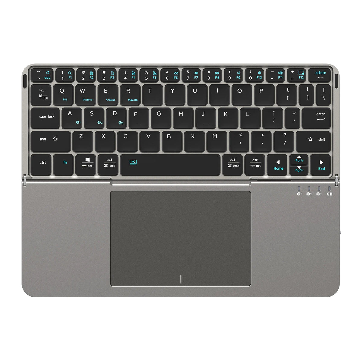 Astra Tech™- Premium Aluminum Alloy Wireless Foldable Bluetooth Keyboard with Touchpad