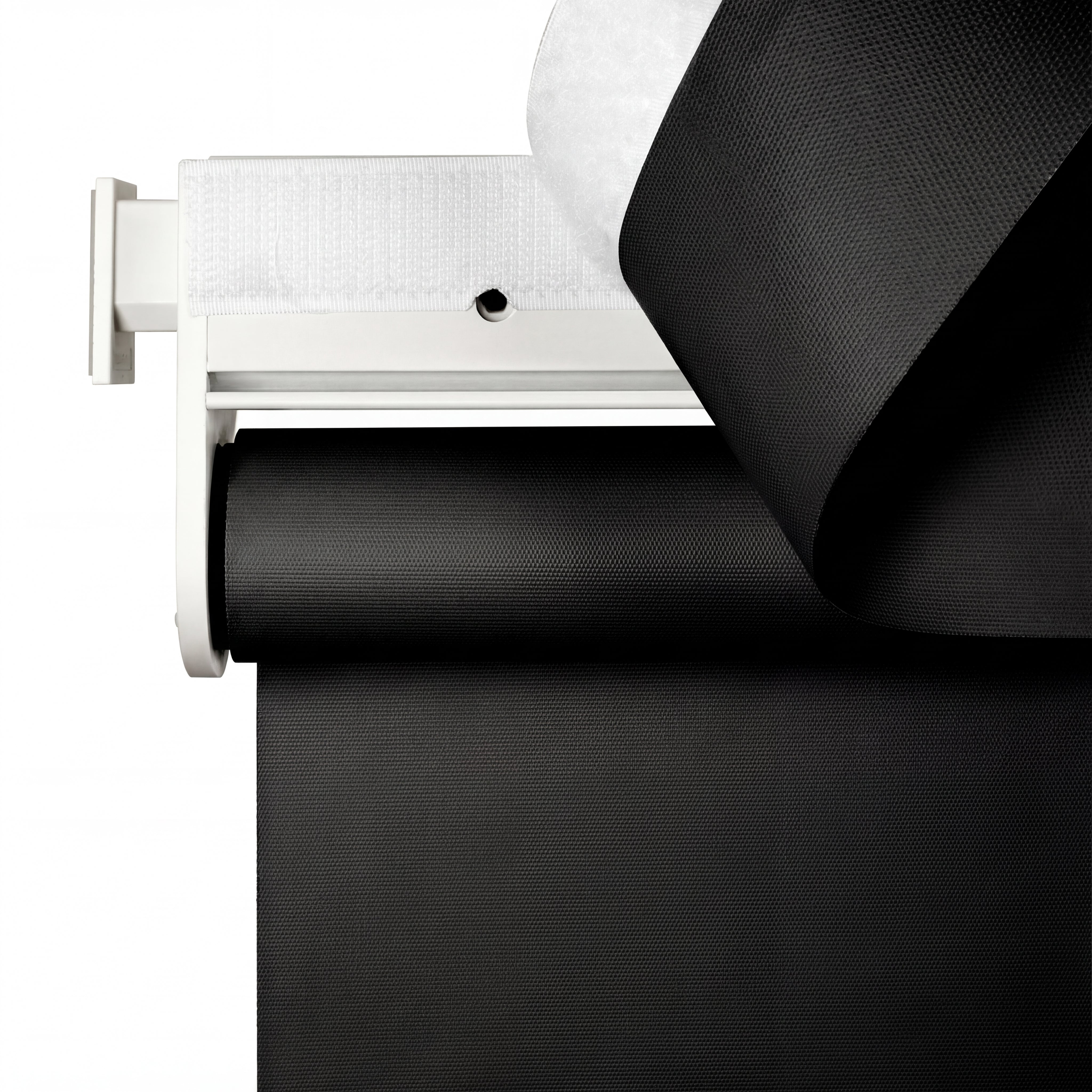 No-Drill Blackout Roller Shades with Fabric Valance