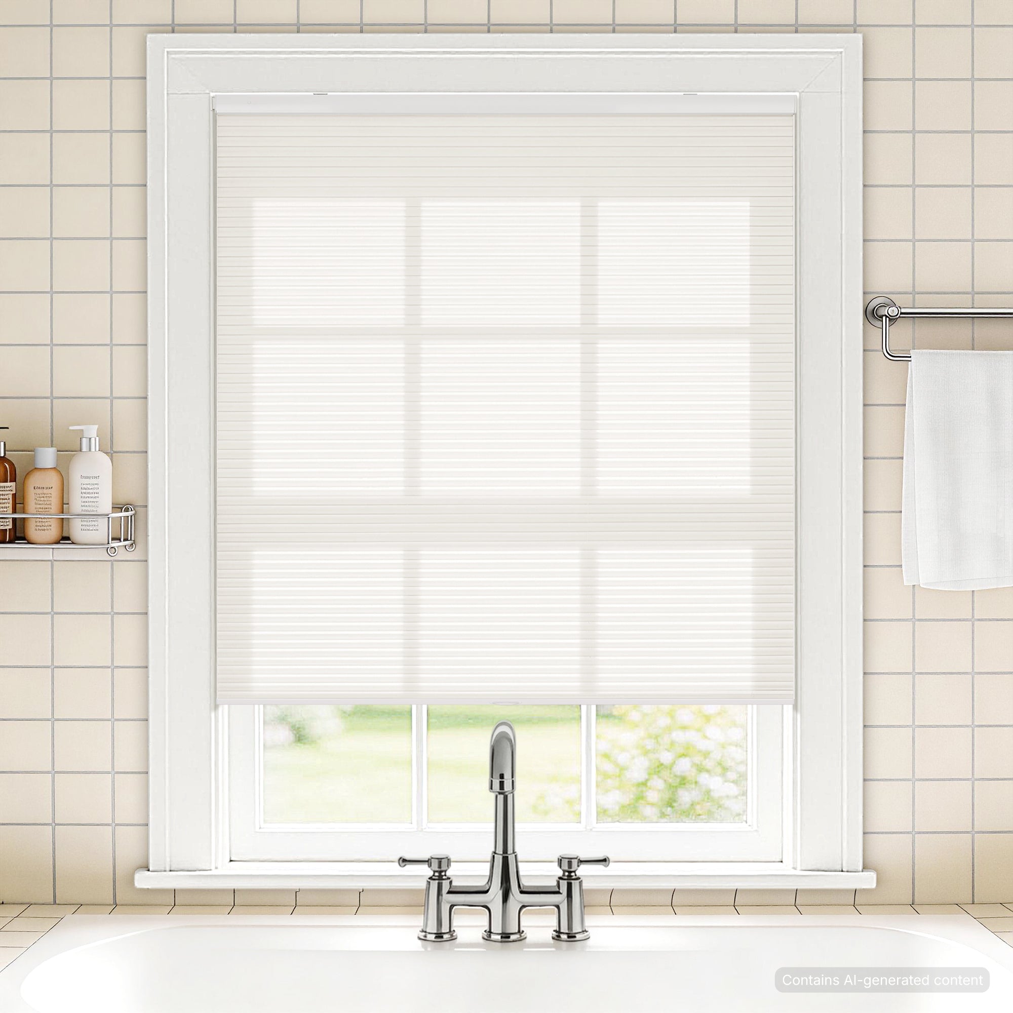 No Drill Waterproof Honeysilk™ Cellular Shades