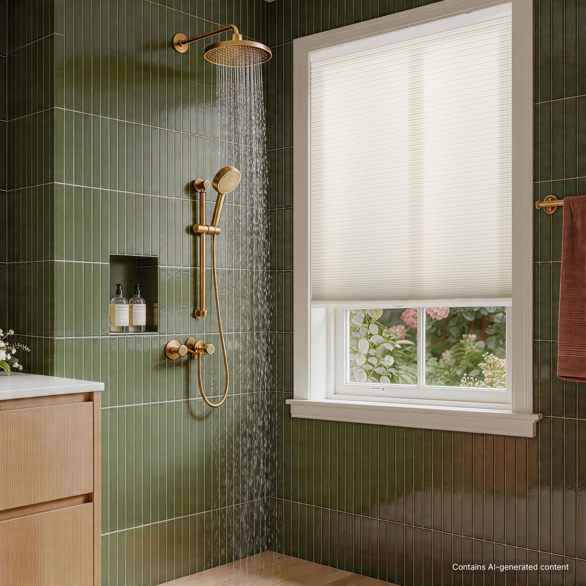 No Drill Waterproof Honeysilk™ Cellular Shades