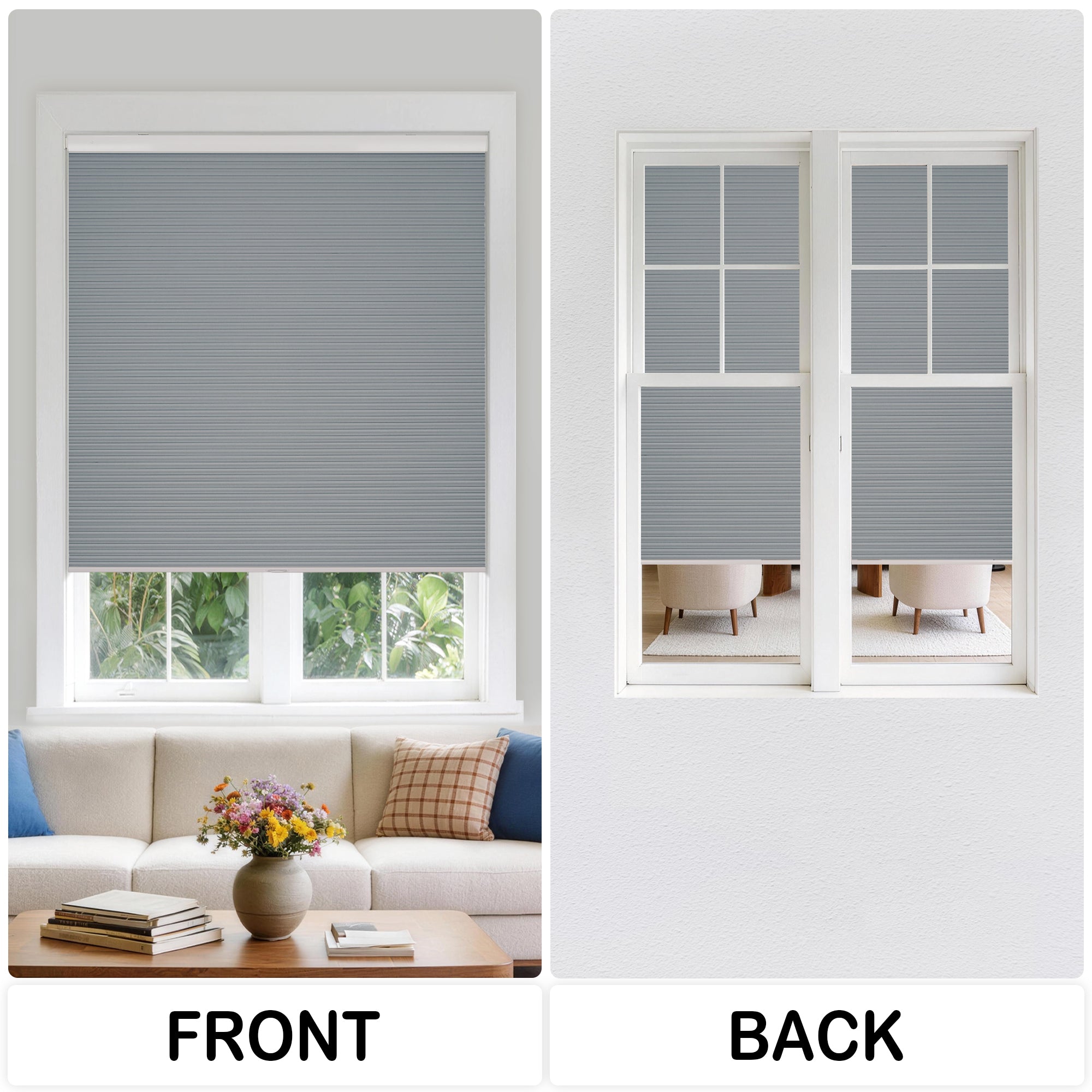 No Drill Waterproof Honeysilk™ Cellular Shades