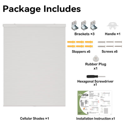 No Drill Waterproof Honeysilk™ Cellular Shades