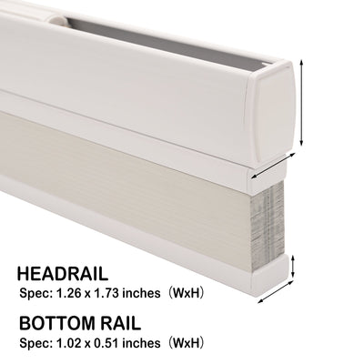 No Drill Waterproof Honeysilk™ Top Down Bottom Up Shades