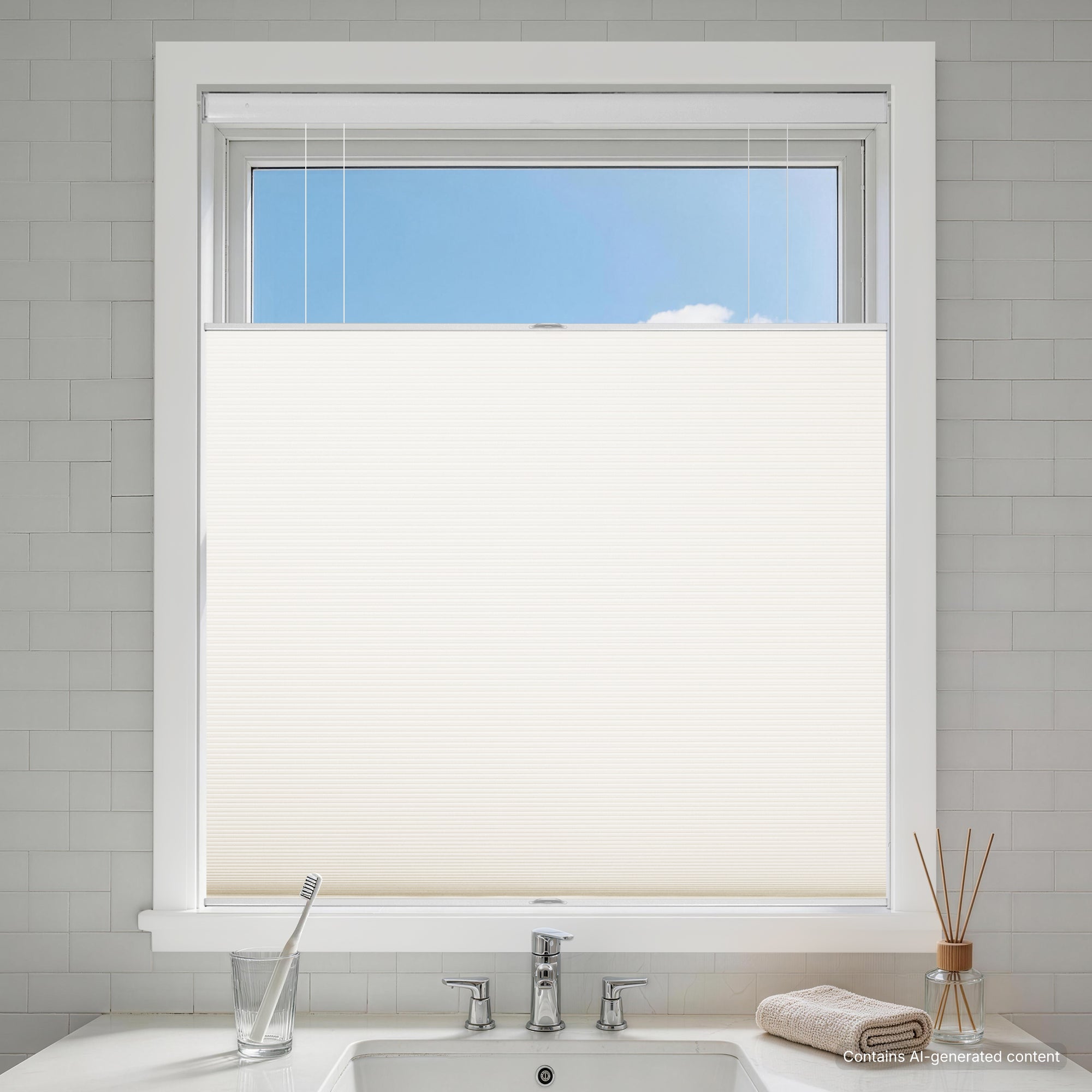 No Drill Waterproof Honeysilk™ Top Down Bottom Up Shades