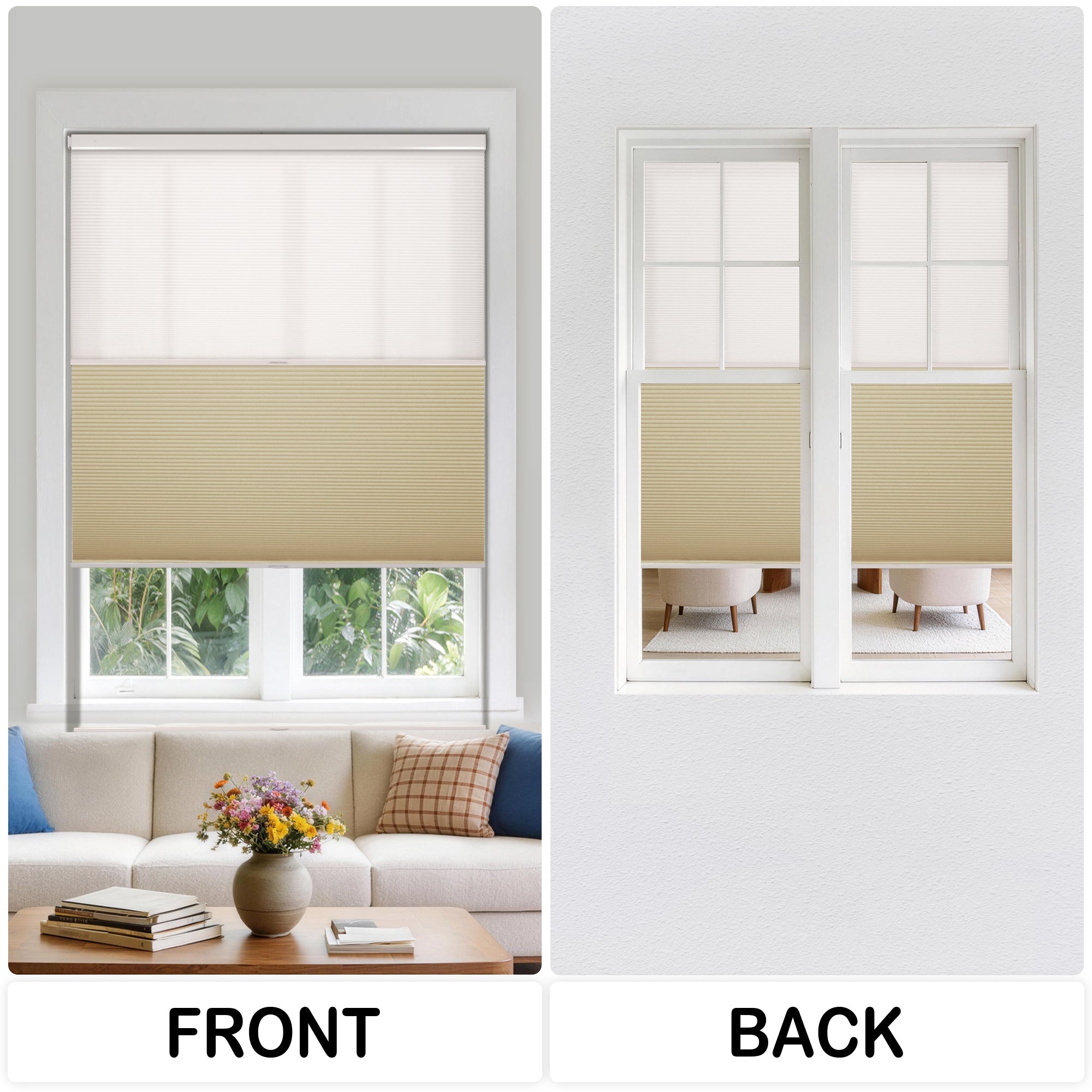 No Drill Honeysilk™ Day and Night Cellular Shades