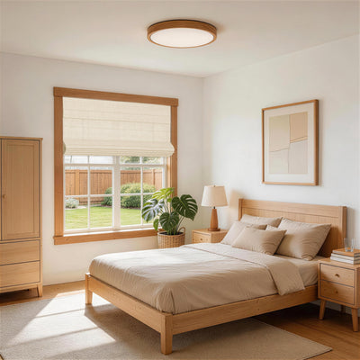 No Drill Light Filtering Faux Linen Roman Shades | Farmhouse