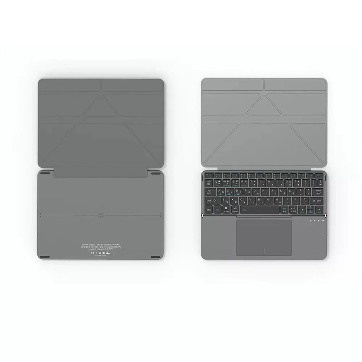 Astra Tech™- Premium Aluminum Alloy Wireless Foldable Bluetooth Keyboard with Touchpad
