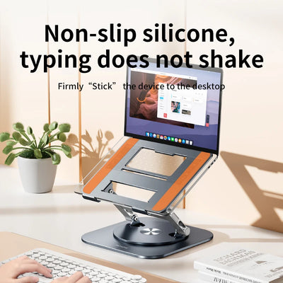 Laptop Stand 360° Rotatable Notebook Holder Liftable Desk Riser Stand Aluminum Alloy Stand Compatible With 9.7-17.3 Inch Laptops