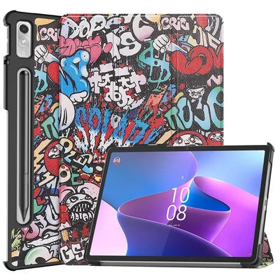 For Lenovo tab P12 12.7 2023 Case Magnetic Tri-Folding PU Leather Stand Tablet Cover for Xiaoxin Pad Pro 12.7 12 7 inch TB371FC