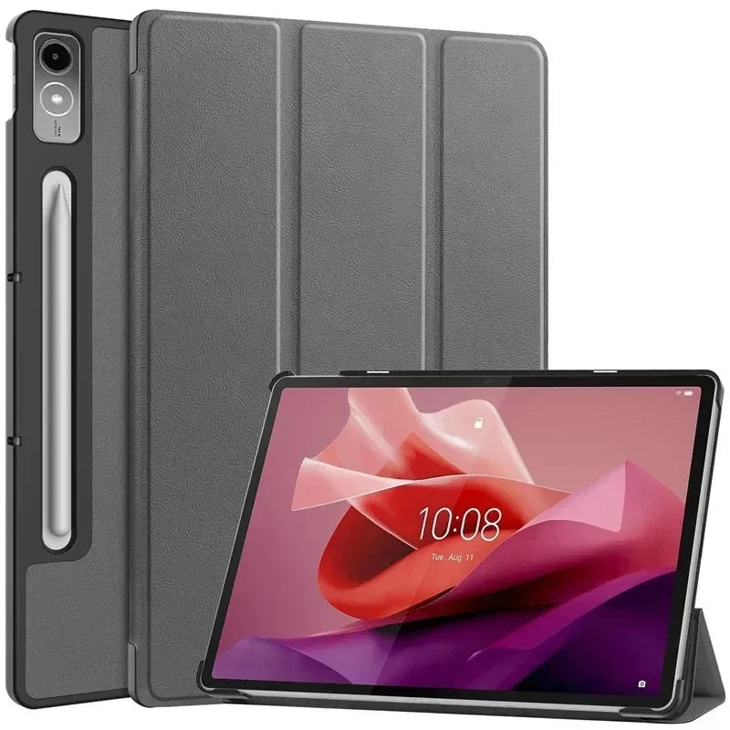 For Lenovo tab P12 12.7 2023 Case Magnetic Tri-Folding PU Leather Stand Tablet Cover for Xiaoxin Pad Pro 12.7 12 7 inch TB371FC